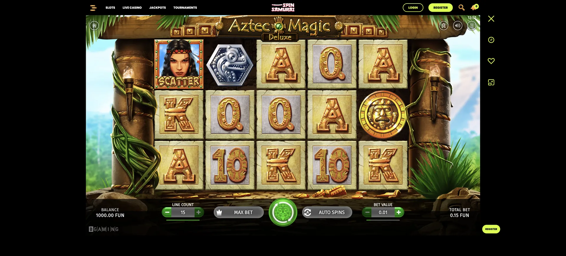Spinsamurai: Aztec Magic Deluxe Bgmng