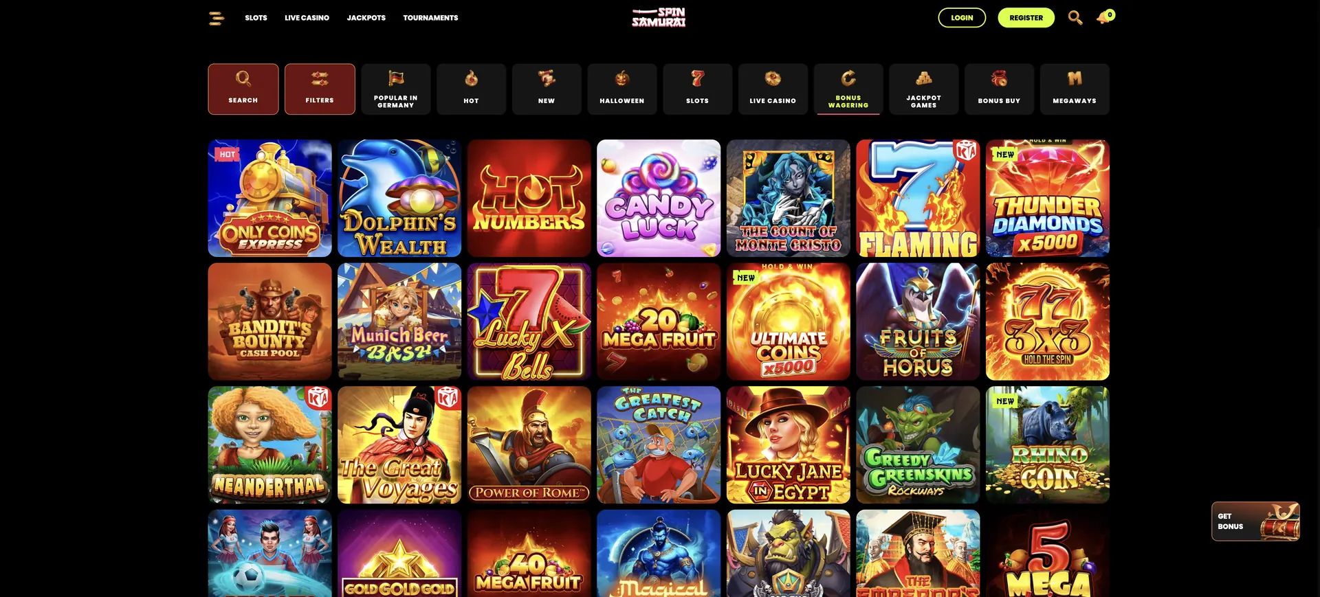 Spinsamurai Casino Bonus: Bonus Wagering