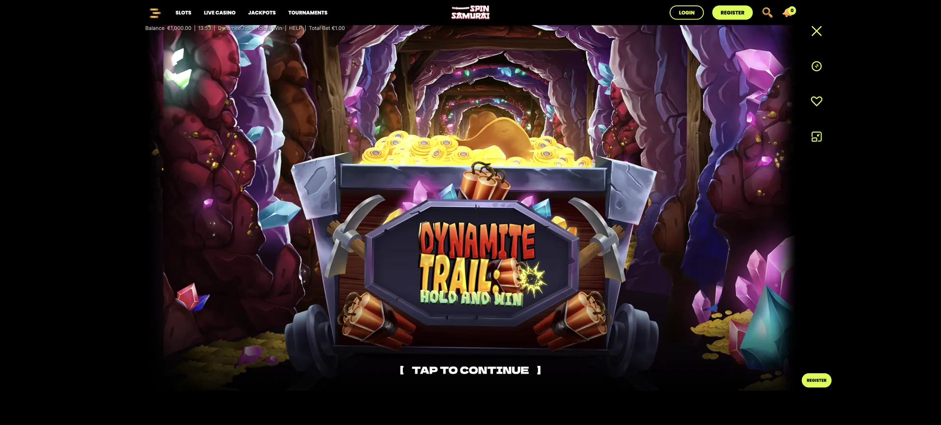 Spinsamurai: Dynamite Trail Hold Win Penguinking