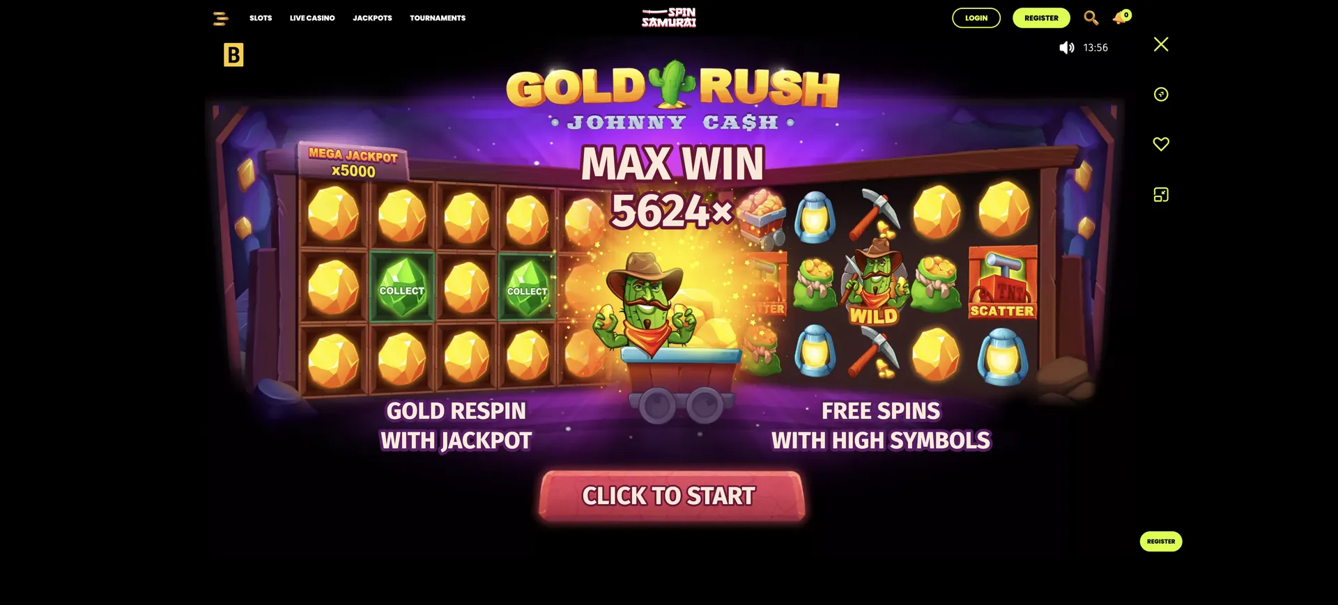 Gold Rush With Johnny Cash Bgmng Spinsamurai Casino App: Gold Rush With Johnny Cash Bgmng