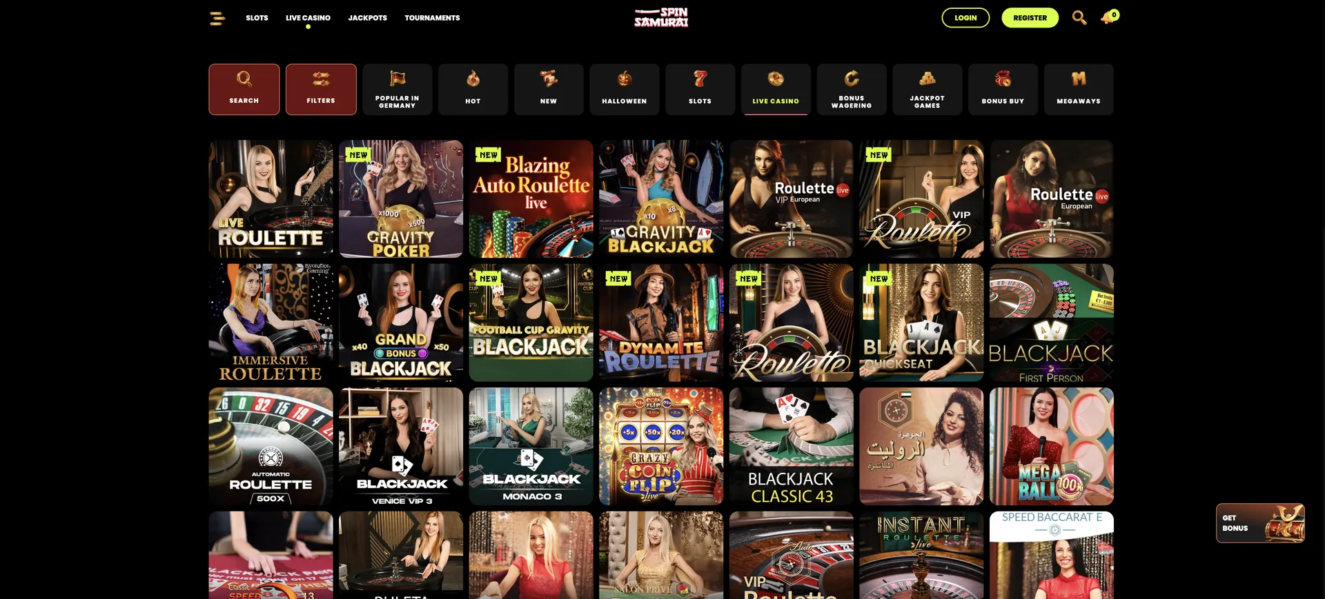 Spinsamurai Live Casino Spinsamurai Live Casino