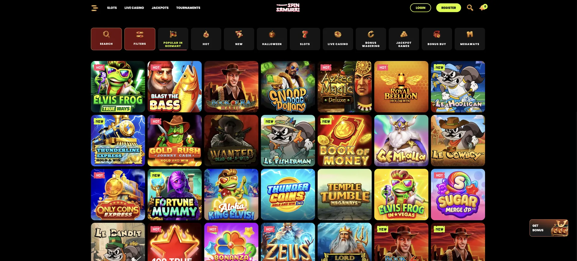 Popular In Germany Spinsamurai Casino App: Popular In Germany