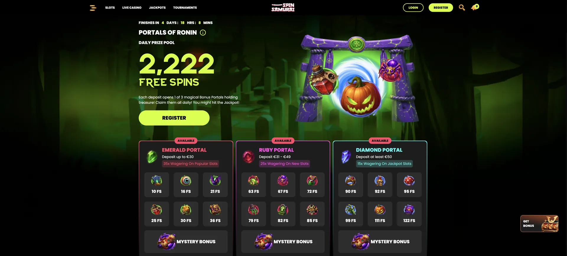 Spinsamurai Casino Bonus: Portals Of Ronin